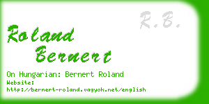 roland bernert business card